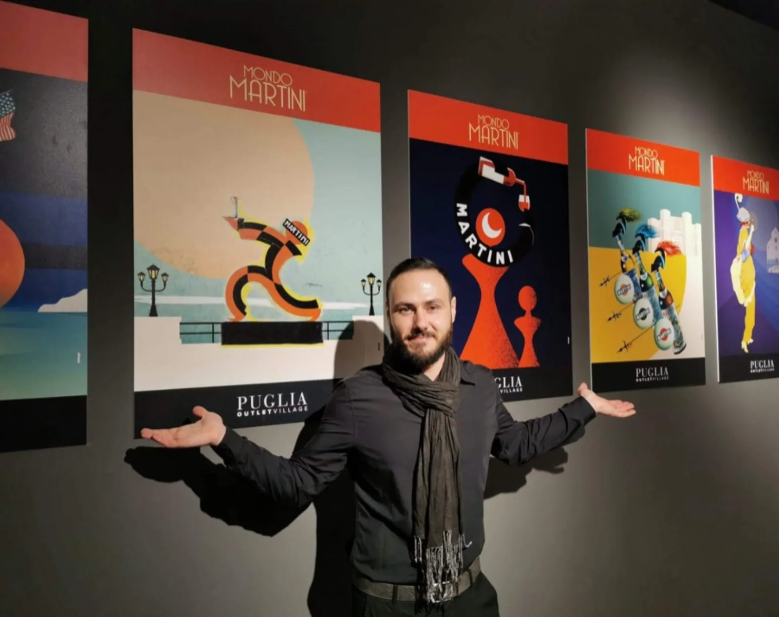Giancarlo Di Dio all'inaugurazione della mostra Mondo Martini